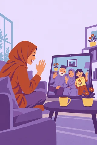نزدیک ماندن به خانواده‌ای که دور زندگی می‌کنند